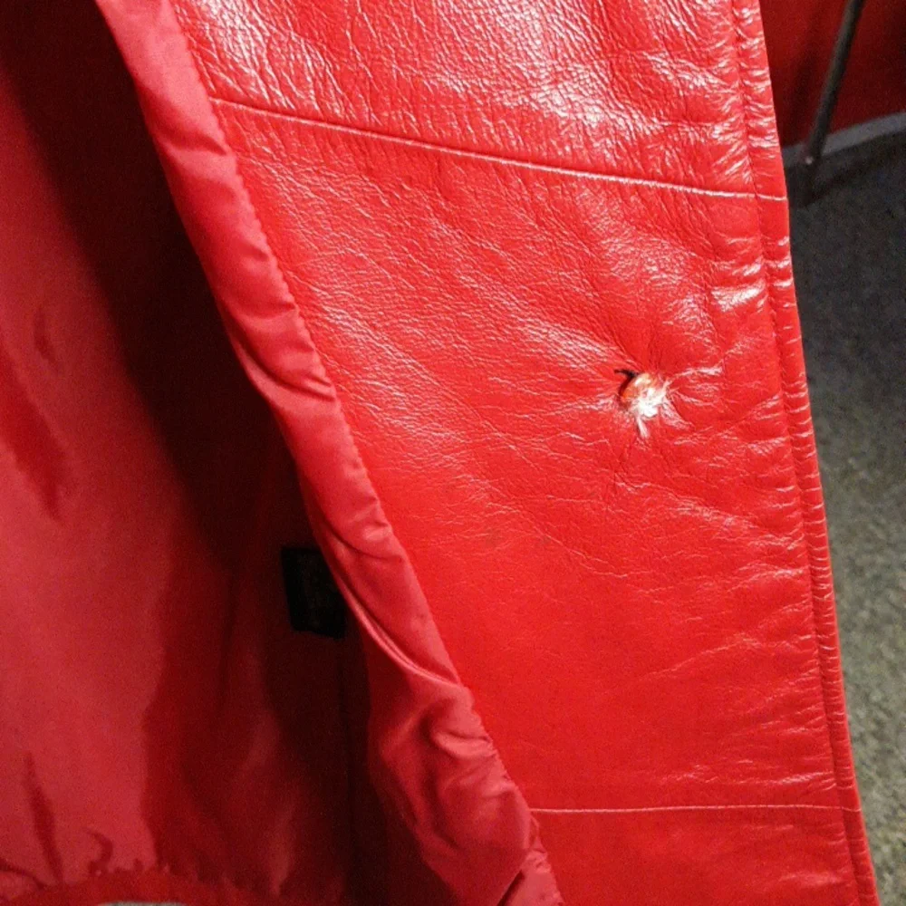 Comint Red Leather Jacket - Picture 7 of 10